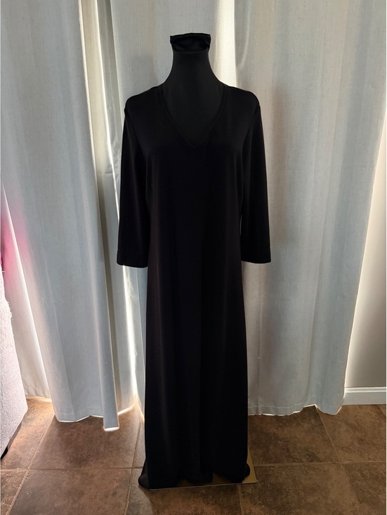 Worthington Dresses & Skirts - Worthington Black V-Neck Long Sleeve Maxi Dress Size Large